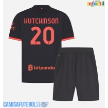 Camisa de time de futebol AC Milan Omari Hutchinson #20 Replicas 3º Equipamento Infantil 2026-27 Manga Curta (+ Calças curtas)